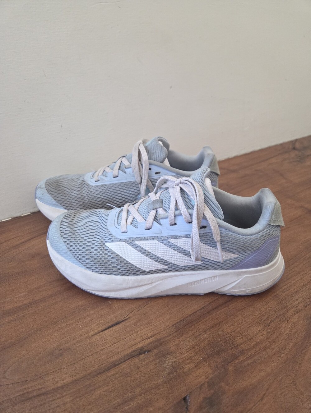 Adidas Light Blue Kids Athletic Sneakers - Breathable Lace-Up Running Shoes